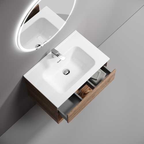 Тумба под раковину Sancos Marmi 1.0 MR1.070ECH 70х40 подвесная цвет коричневый - фото 5